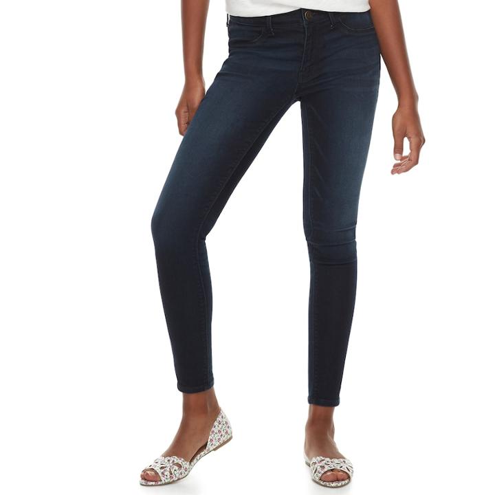 Juniors' So&reg; Low-rise Ultimate Jeggings, Teens, Size: 11, Blue (navy)