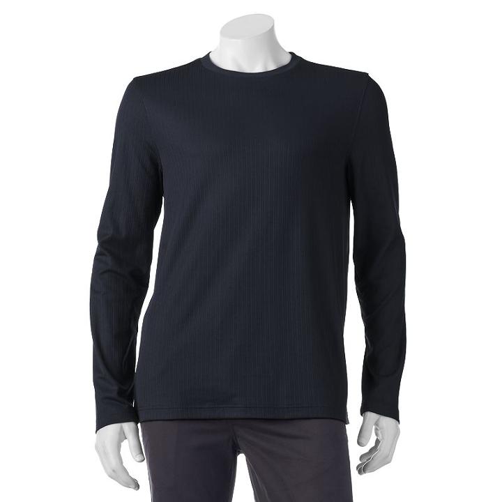 Big & Tall Croft & Barrow&reg; Classic-fit Ribbed Crewneck Tee, Men's, Size: Xl Tall, Blue