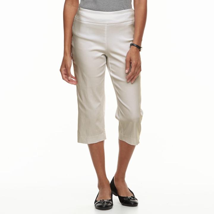 Women's Dana Buchman Millennium 21-in. Pull-on Capris, Size: Xs, Lt Brown