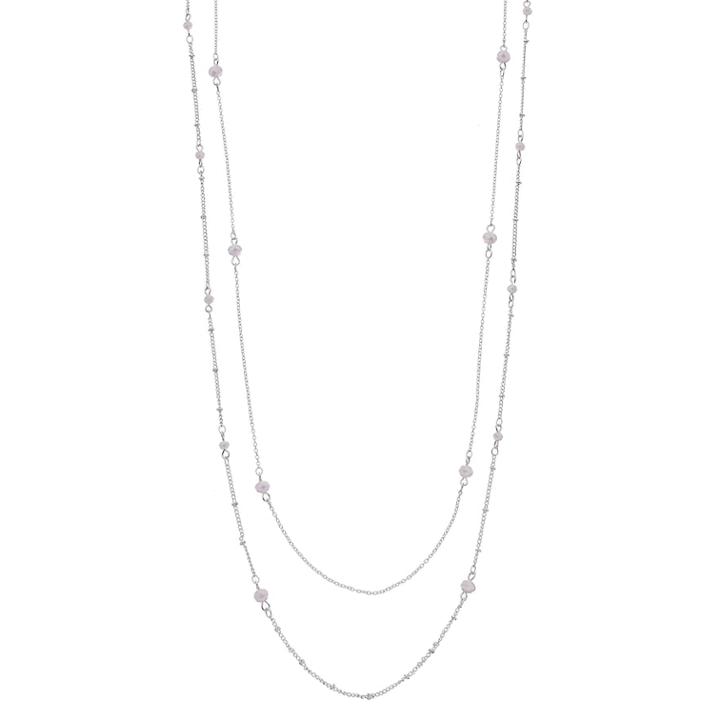 Lc Lauren Conrad Long Pink Beaded Double Strand Necklace, Women's