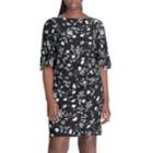 Plus Size Chaps Floral Sheath Dress, Women's, Size: 16 W, Black