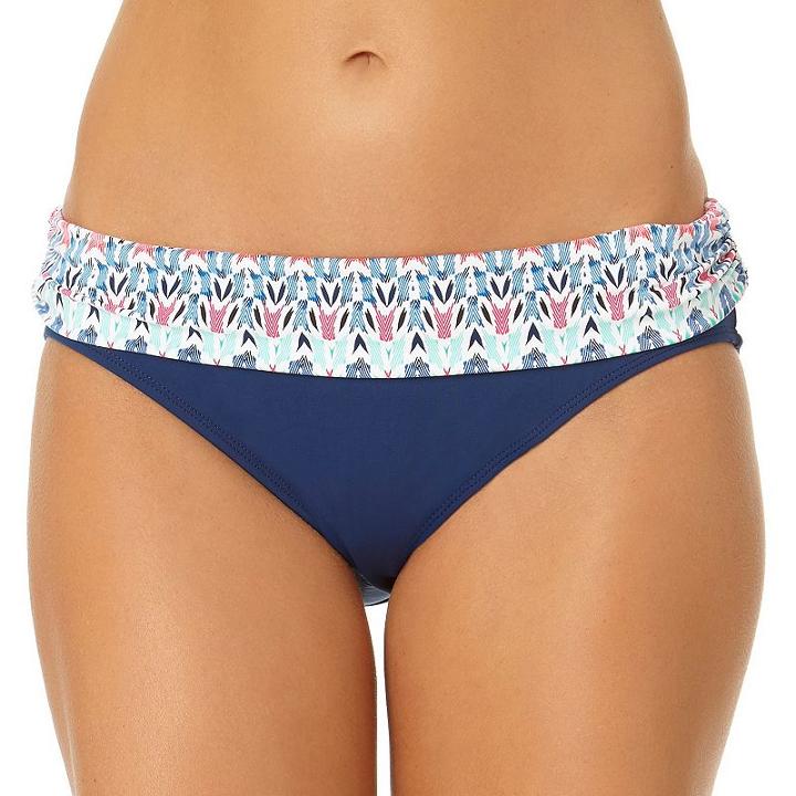 Women's Cole Of California Ikat Fold-over Bikini Bottoms, Size: Small, Ovrfl Oth