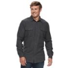 Big & Tall Sonoma Goods For Life&trade; Slim-fit Supersoft Flannel Button-down Shirt, Men's, Size: L Tall, Black