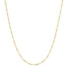 14k Gold-plated Silver Adjustable Singapore Chain Necklace - 22 In, Women's, Size: 22, Yellow