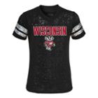 Girls 7-16 Wisconsin Badgers Opal Burnout Tee, Girl's, Size: L(14), Black