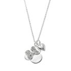 Disney's Minnie Mouse Crystal Charm Necklace, Women's, Grey