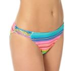 Juniors' In Mocean Rainbow Scoop Bikini Bottoms, Size: Medium, Ovrfl Oth