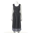 Women's Croft & Barrow&reg; Smocked Challis Dress, Size: Medium, Grey (charcoal)
