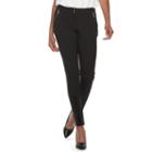 Petite Apt. 9&reg; Torie Zipper Accent Crop Ankle Dress Pants, Women's, Size: 6 Petite, Black