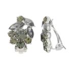 Simply Vera Vera Wang Simulated Crystal Cluster Clip-on Earrings, Women's, Grey