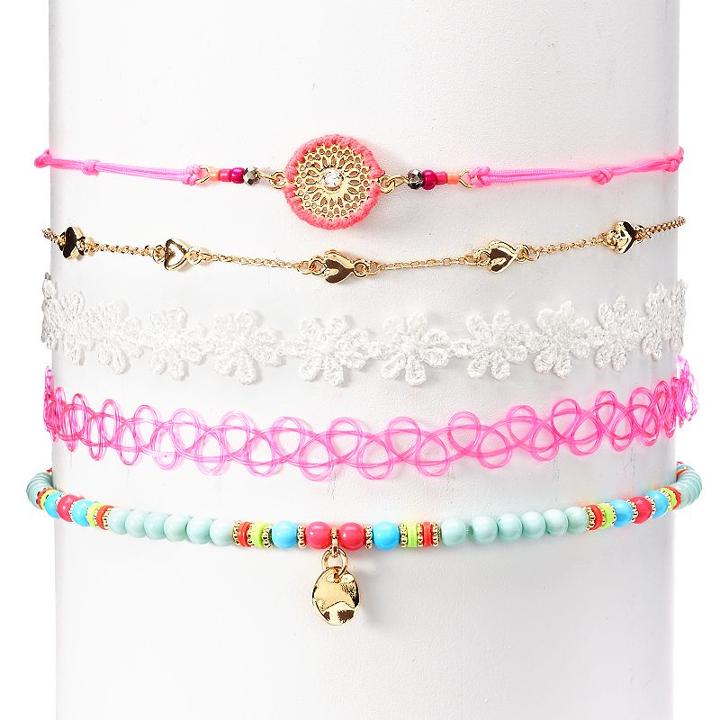 Girls Dreamcatcher Choker Set, Girl's, Multicolor