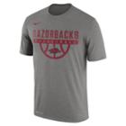 Men's Nike Arkansas Razorbacks Dri-fit Basketball Tee, Size: Large, Gray