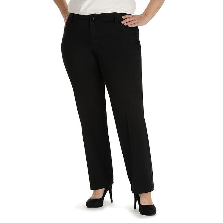 Plus Size Lee Maxwell Modern Fit Curvy Dress Pants, Women's, Size: 20w Short, Black