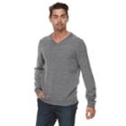 Men Apt. 9&reg; Wool-blend Merino V-neck Sweater, Size: Xl, Med Grey