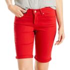 Women's Levi's Cuffed Jean Bermuda Shorts, Size: 16/33, Red
