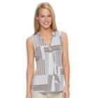 Women's Dana Buchman Pleated V-neck Tank, Size: Small, Med Beige