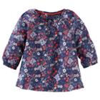 Girls 4-8 Oshkosh B'gosh&reg; Flowy Floral Long Sleeve Fashion Top, Girl's, Size: 5, Blue (navy)