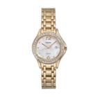 Seiko Women's Core Crystal Stainless Steel Solar Watch - Sut314, Gold
