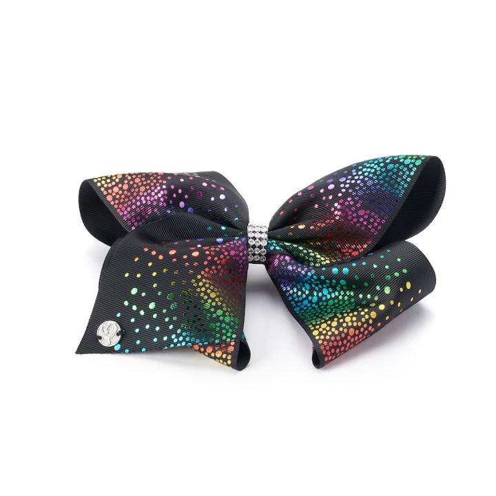 Girls 4-16 Jojo Siwa Rainbow Foil Heart Bow, Multicolor