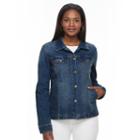 Women's Gloria Vanderbilt Evelyn Shirt Jacket, Size: Medium, Med Blue