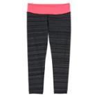 Girls 7-16 Plus Size So&reg; Patterned Capri Yoga Leggings, Size: 12 1/2, Dark Pink