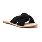 Lc Lauren Conrad Women's Knotted Microsuede Slide Sandals, Size: Large, Black