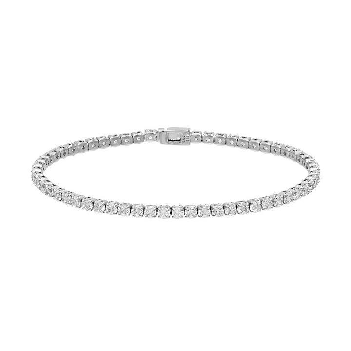 Primrose Sterling Silver Cubic Zirconia Tennis Bracelet, Women's, White