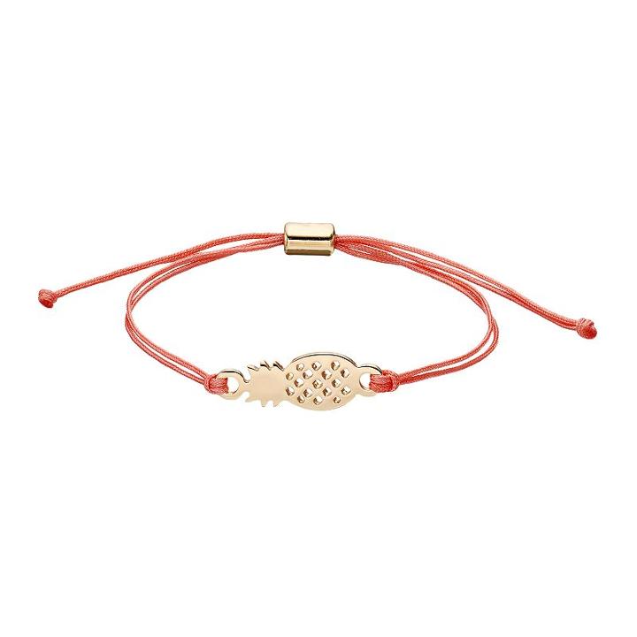 Lc Lauren Conrad Pineapple Pink Cord Bracelet, Women's, Pink Other