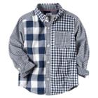 Boys 4-8 Carter's Checkered Plaid Woven Button-down Shirt, Boy's, Size: 8, Ovrfl Oth