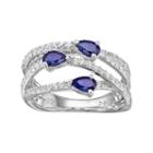 Sterling Silver Lab-created Blue & White Sapphire Ring, Women's, Size: 7