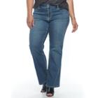 Plus Size Apt. 9&reg; Embellished Bootcut Jeans, Women's, Size: 24 W, Med Blue
