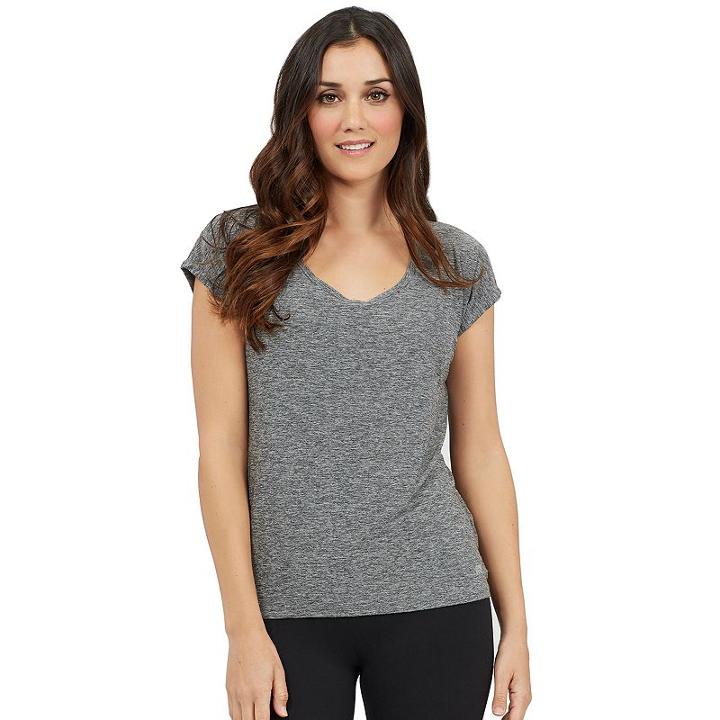 Women's Marika Exhale Drape-back Tee, Size: Large, Oxford
