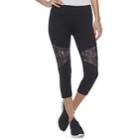 Juniors' So&reg; Mesh Inset High-waisted Active Capris, Teens, Size: Xl, Oxford