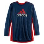 Boys 4-7x Adidas Mesh High Low Tee, Size: 7x, Blue (navy)
