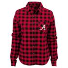 Juniors' Alabama Crimson Tide Buffalo Plaid Flannel Shirt, Women's, Size: Large, Dark Red
