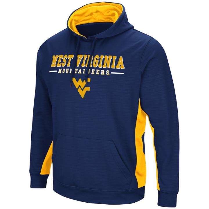 Men's West Virginia Mountaineers Setter Pullover Hoodie, Size: Xxl, Med Blue