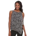 Women's Dana Buchman Cascading Overlay Tank, Size: Xl, Med Grey
