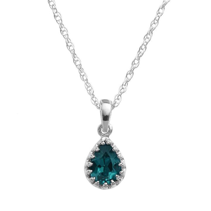 Tiara Sterling Silver London Blue Topaz Teardrop Pendant, Women's, Size: 18