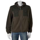 Men's Levi's&reg; Fleece Mixed Media Hooded Jacket, Size: Xxl, Med Green
