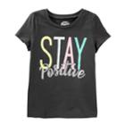 Girls 4-8 Oshkosh B'gosh&reg; Stay Positive Tee, Size: 6-6x, Grey