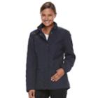Women's Kc Collections Diamond Quilted Jacket, Size: Medium, Blue (navy)