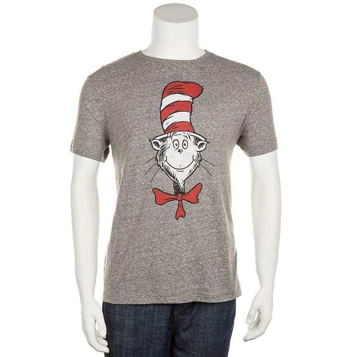 Men's Dr. Seuss Cat In The Hat Tee, Size: Large, Brown Over