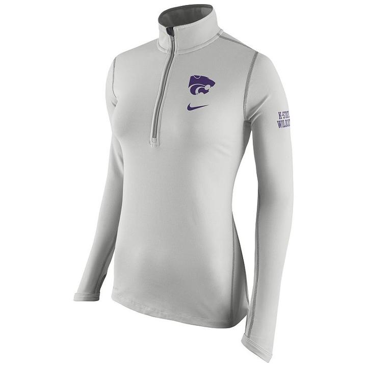 Women's Nike Kansas State Wildcats Dri-fit Element Top, Size: Xl, Grey