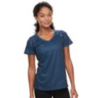 Women's Petite Tek Gear&reg; Performance Base Layer Side-slit Tee, Size: Xl Petite, Dark Blue