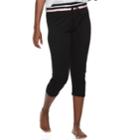 Juniors' Plus Size So&reg; Crop Drawcord Yoga Leggings, Teens, Size: 2xl, Black