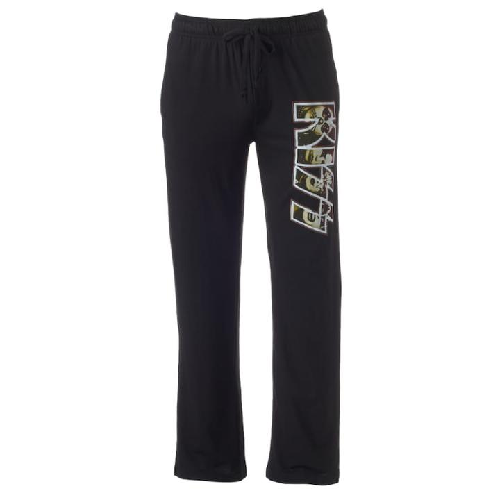 Men's Kiss Lounge Pants, Size: Small, Black