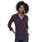 Women's Sonoma Goods For Life&trade; Tunic Shirt, Size: Small, Drk Purple
