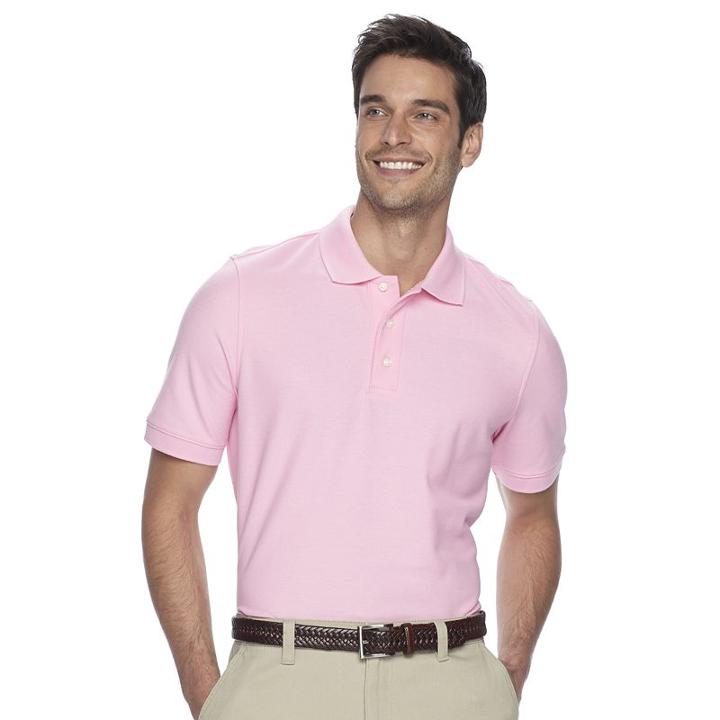 Men's Croft & Barrow&reg; Performance Pique Polo, Size: Medium, Med Pink