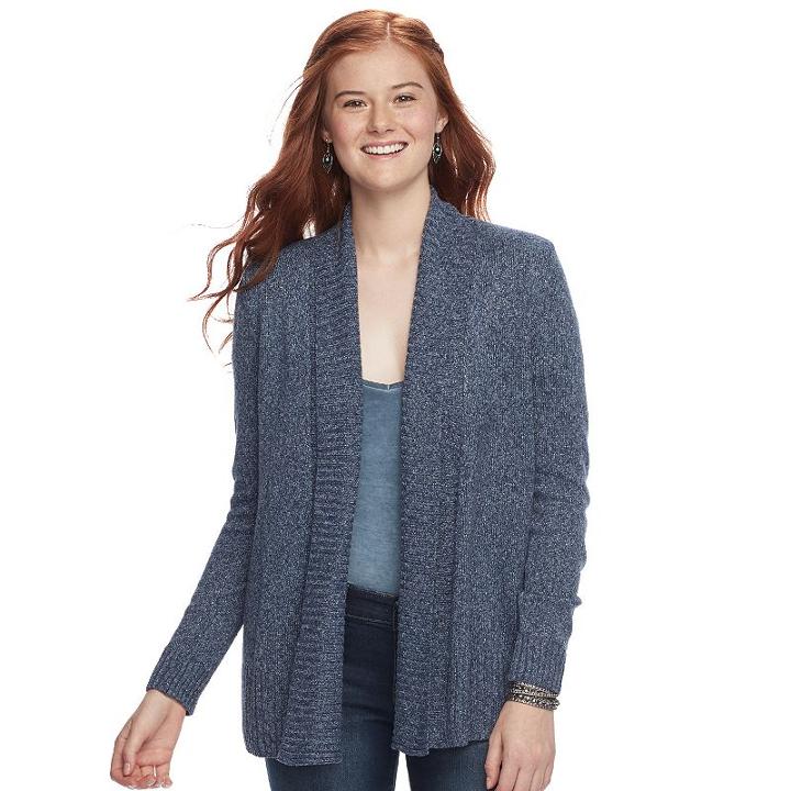 Juniors' Pink Republic Open Front Cardigan, Teens, Size: Medium, Blue Other