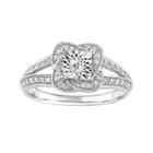 Sterling Silver 1/5 Carat T.w. Diamond Knot Ring, Women's, Size: 8, White